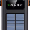 Solar Panelli Led Fenerli Dahili Kablolu Powerbank 50.000 mAh