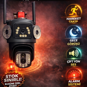 3 lensli hareketli ip kamera