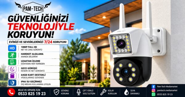 ÇİFT LENS WİFİ KAMERA
