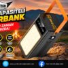 Solar Panelli Led Fenerli Dahili Kablolu Powerbank 50.000 mAh