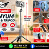 Selfie Tripod (Alüminyum Gövde)