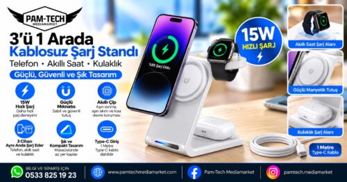 3 İN 1 ŞARJ STANDI