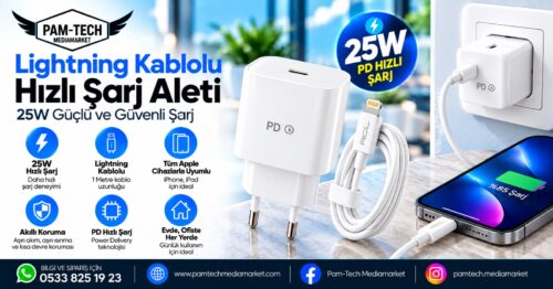 3.4A / 25W USB şarj cihazı,