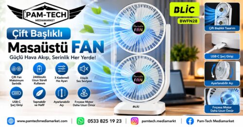 ŞARJLI TAŞINABİLİR FAN-VANTİLATÖR