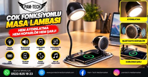 masa lambası 15W Kablosuz Wireless Şarj Standı