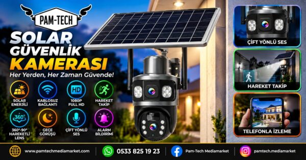 4G SOLAR ÇİFT LENS KAMERA
