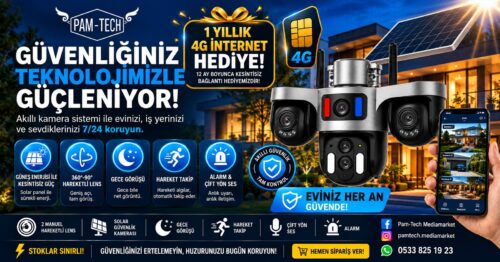3 KAMERALI SOLAR 4G İP KAMERA