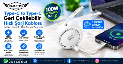 9f20e4db5717d889-1.jpg 1 Metre Uzunluğunda Pd 100W 3A Geri Çekilebilir Ultra Hızlı Şarj Kablosu