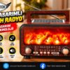 Şömine Detaylı Bluetooth Destekli Solar Güneş Enerjili Nostaljik Radyo