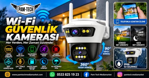 WİFİ KAMERA ÇİFT LENS
