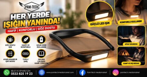 Ayarlanabilir Led Boyun Işığı Kitap Okuma lambası